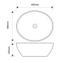Раковина накладна Mixxus Premium ELLIPSE-0108, з чорним кантом 400×330×145 мм
