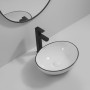 Раковина накладна Mixxus Premium ELLIPSE-0108, з чорним кантом 400×330×145 мм
