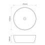 Раковина накладна Mixxus Premium ELLIPSE-0101 415×415×135 мм, білий