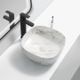 Раковина накладна Mixxus Premium DIVERSE-0104, мармурова 370×370×135 мм