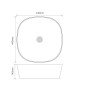 Раковина накладна Mixxus Premium DIVERSE-0106, чорна 440×440×140 мм
