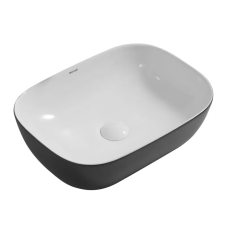 Раковина накладна Mixxus Premium DIVERSE-0112, біло-чорна 455×325×135 мм