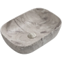 Раковина накладна Mixxus Premium DIVERSE-0113, мармурова 455×325×135 мм