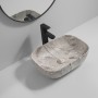 Раковина накладна Mixxus Premium DIVERSE-0113, мармурова 455×325×135 мм