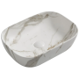 Раковина накладна Mixxus Premium DIVERSE-0114, мармурова 455×325×135 мм