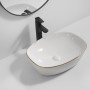 Раковина накладна Mixxus Premium DIVERSE-0109, з золотим кантом 500×380×140 мм