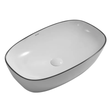 Раковина накладна Mixxus Premium DIVERSE-0109, з чорним кантом 500×380×140 мм