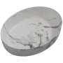 Раковина накладна Mixxus Premium ELLIPSE-0104, мармурова 550×415×140 мм