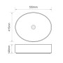 Раковина накладна Mixxus Premium ELLIPSE-0104, мармурова 550×415×140 мм
