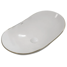 Раковина накладна Mixxus Premium WAVE-0105, з золотим кантом 620×360×160 мм