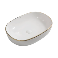 Раковина накладна Mixxus Premium ELLIPSE-0105, з золотим кантом 600×400×150 мм