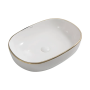 Раковина накладна Mixxus Premium ELLIPSE-0105, з золотим кантом 600×400×150 мм