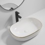 Раковина накладна Mixxus Premium ELLIPSE-0105, з золотим кантом 600×400×150 мм