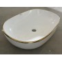 Раковина накладна Mixxus Premium ELLIPSE-0105, з золотим кантом 600×400×150 мм