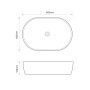 Раковина накладна Mixxus Premium ELLIPSE-0105, з золотим кантом 600×400×150 мм