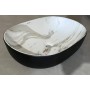 Раковина накладна Mixxus Premium ELLIPSE-0105, мармурово-чорна 600×400×150 мм