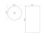 Раковина-моноблок Mixxus Premium ELLIPSE-1101 460×460×855 мм з переливом, білий