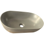 Раковина накладна Mixxus Premium ELLIPSE-0109, графіт 500×300×140 мм