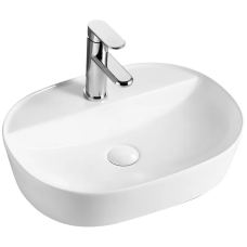 Раковина накладна Mixxus Premium ELLIPSE-0203 510×375×120 мм з отвором під змішувач, білий