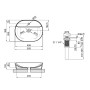 Раковина накладна Mixxus Premium ELLIPSE-0203 510×375×120 мм з отвором під змішувач, білий