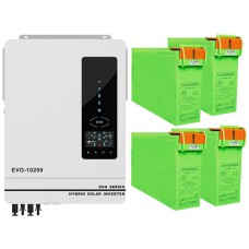 Комплект резервного живлення інвертор Aruna SCI-EVO-10200 + 4 акумулятори MONBAT 12V 200Ah CARBON